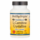 L-Карнитин, 500 мг, L-Carnitine Crystalline, Healthy Origins, 90 капсул