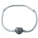 Серебряный браслет CatalogSilver с фианитами, вес изделия 12,91 гр (1931059) 16 размер