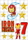 Цукрові картинки Залізна людина, IRON MAN