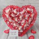 Розкішний червоний букет із цукерками Rafaello, 16 шт в формі серця Рафаелло подарунок для дівчини чи жінки