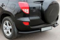 Задние уголки AK003 Черные (2 шт., нержавейка) для Toyota Rav 4 2006-2013 гг