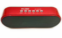 Портативна бездротова Bluetooth колонка Atlanfa AT-1801BT Red із низькочастотною мембраною СУПЕР ЗВУК!!