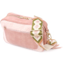 Жіноча сумка з плюшевою вставкою на лицьовій стороні з екошкіри 7sale_15133 Рожевий