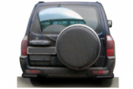 Задняя дуга AK003 Черная (нерж.) для Mitsubishi Pajero Wagon III 1999-2006 гг