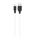 Кабель USB Type C Hoco X21 Plus Silicone Type-C Cable (1m) (Чорний / Білий) - купити в SmartEra.ua