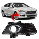 Решетка бампера Ford Fusion mk5 13-16 правая под птф хром глянец DS7Z-17B814-BB