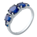 Серебряное кольцо CatalogSilver с сапфиром nano 2ct, вес изделия 2,82 гр (2021698) 17 размер