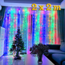 Світлодіодна гірлянда штора NBZ LEDLight 2 х 2 метри завіса 200 LED Multicolor