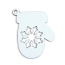 Игрушка на елку Mazhura Варежка MZ-708532 11х8 см белая