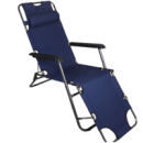 Складное кресло-шезлонг 3 положения с подголовником