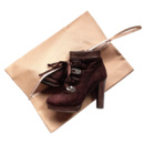 Объемная сумка-пыльник для обуви на молнии (бежевый)