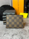 Мужской кожаный кошелек Louis Vuitton Damier Ebene коричневый k021-2