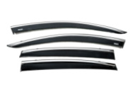 Ветровики с хромированным молдингом (4 шт, Niken) для Subaru Crosstrek 2017-2023 гг