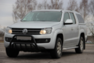 Кенгурятник WT002 Black (нерж) для Volkswagen Amarok 2010-2022 гг