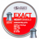 Пули пневматические JSB MATCH DIABOLO Exact Heavy 0,67 г ( 500 шт.) к.4,52 мм