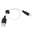 Кабель Hoco X21 Plus USB to MicroUSB 0.25m black white