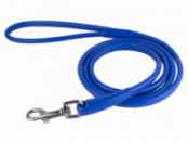 Круглый кожаный поводок для собаки «Lockdog» длина 1.2 м синий