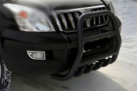 Кенгурятник высокий Black (нерж) для Toyota Land Cruiser Prado 120 2002-2009 гг