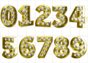Цукрові картинки Цифри (12 варіантів)