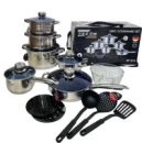 Набір каструль із нержавіючої сталі Zepline ZP-076 для всіх видів плит 18 предметів