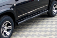 Боковые трубы для стандартной базы Black (2 шт, нерж) для Toyota Rav 4 2006-2013 гг