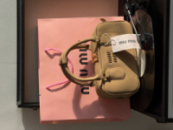 Жіноча сумка Miu Miu Arcadie Textile - Premium бежевий