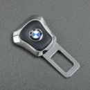 Заглушка ременя безпеки метал «BMW» (1шт) цинк.сплав + шкіра «FLY» (тип №7)