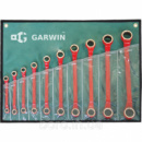 Набор ключей накидных искробезопасных 8х10-30х32 мм, 9пр. GARWIN (GSK-0309)