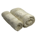 Набор махровых полотенец для лица и банное Ozkurt Турция 13816 молочный 2 шт 50х90 см 70х140 см