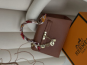 Сумка Hermes Kelly Medium size з хустинкою коричневий