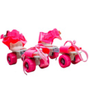 Детские раздвижные ролики Квады на обувь Baby Quad (26-29),колеса PU,Розовый 0102a