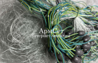 Рамовая сеть. Ø 40 мм; h 1.6 м; длина 50м; 0.15 леска. Титан (промышленный лов)