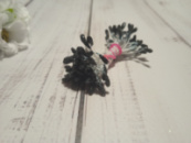 Тичинки квіткові з глітером чорні 3 мм,100 тичинок в пучку