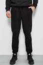 Спортивні штани чоловічі однотонні на поларфлісі, колір чорний, 257R20