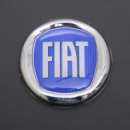 Емблема «Fiat» Albea/Punto/Palio зад/пластик/скотч/синя/D75