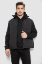 Жилет чоловічий однотонний утеплений, колір чорний, 244RF2-2