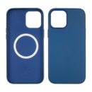 Чехол Leather Case with MagSafe для Apple iPhone 12 Pro Max  06 голубой