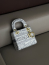 Жіноча сумка Christian Dior Lady small сірий тигр