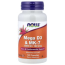 Вітамін D3 та MK-7, Mega D3 & MK-7, Now Foods, 120 капсул