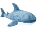 Іграшка акула синя 80 см — м’яка плюшева акула