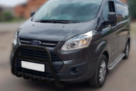 Кенгурятник WT006 F1-56 Black (нерж) для Ford Custom 2013-2022 гг