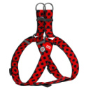 Шлея для собак WAUDOG Nylon з QR паспортом, малюнок «Шотландка червона», пластиковий фастекс, XL, Ш 35 мм, А=В 70-100 см