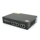 Коммутатор POE 48V с 4 портами POE 100Мбит + 2 порт Ethernet (UP-Link) 100Мбит, корпус – металл, Black, БП вcтроенный, Q20