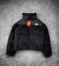 Куртка зимняя в стиле The North Face меховушка ТЕДДИ черная