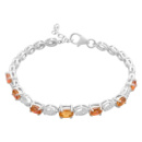 Серебряный браслет CatalogSilver с Натуральным золотим кварцем 3.46ct, вес изделия 8,91 гр (2166597) 1720 размер