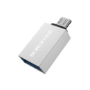 Адаптер переходник Borofone BV2 MicroUSB to USB 3.0 (F) серебристый