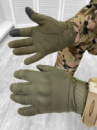 Зимние перчатки тактические OLIVE софт шелл на Флисе! Тактические СЕНСОРНЫЕ перчатки ЗИМА на Флисе!