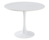 Стіл Тюльпан С круглий д. 90 см білий мармур