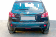 Задняя дуга AK007 Черная (нерж. сталь) для Nissan Qashqai 2010-2014 гг