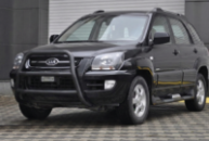 Кенгурятник WT018 Black (нерж.) для Kia Sportage 2004-2010 гг